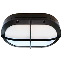 Светильник накладной Ecola B4148S 2хGX53 220В 10Вт Овал с решеткой IP65 Черный картинка 